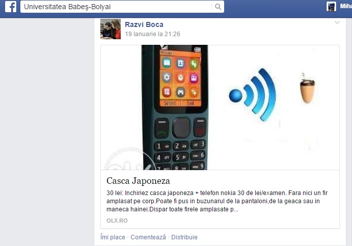 Super-oferta ”Universității Babeș-Bolyai” pe Facebook. Asta da, comunitate academică! (Galerie FOTO)