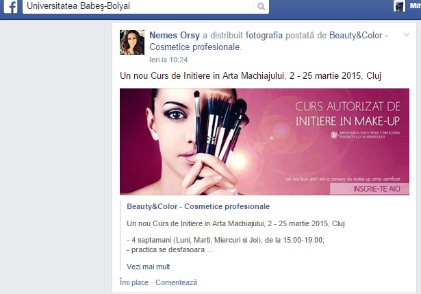 Super-oferta ”Universității Babeș-Bolyai” pe Facebook. Asta da, comunitate academică! (Galerie FOTO)