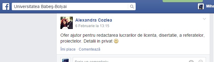 Super-oferta ”Universității Babeș-Bolyai” pe Facebook. Asta da, comunitate academică! (Galerie FOTO)