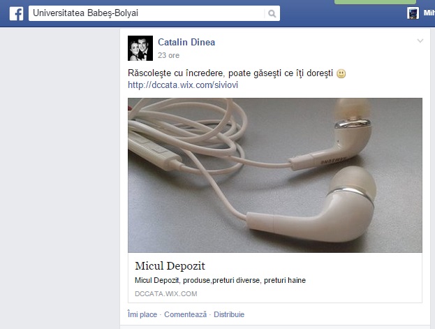 Super-oferta ”Universității Babeș-Bolyai” pe Facebook. Asta da, comunitate academică! (Galerie FOTO)