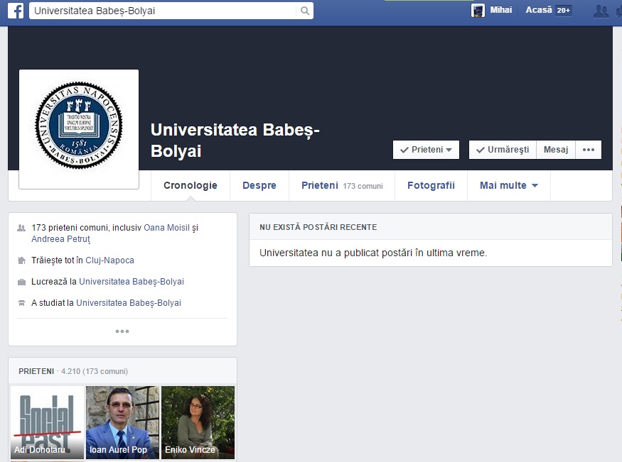 Super-oferta ”Universității Babeș-Bolyai” pe Facebook. Asta da, comunitate academică! (Galerie FOTO)