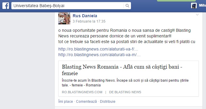 Super-oferta ”Universității Babeș-Bolyai” pe Facebook. Asta da, comunitate academică! (Galerie FOTO)