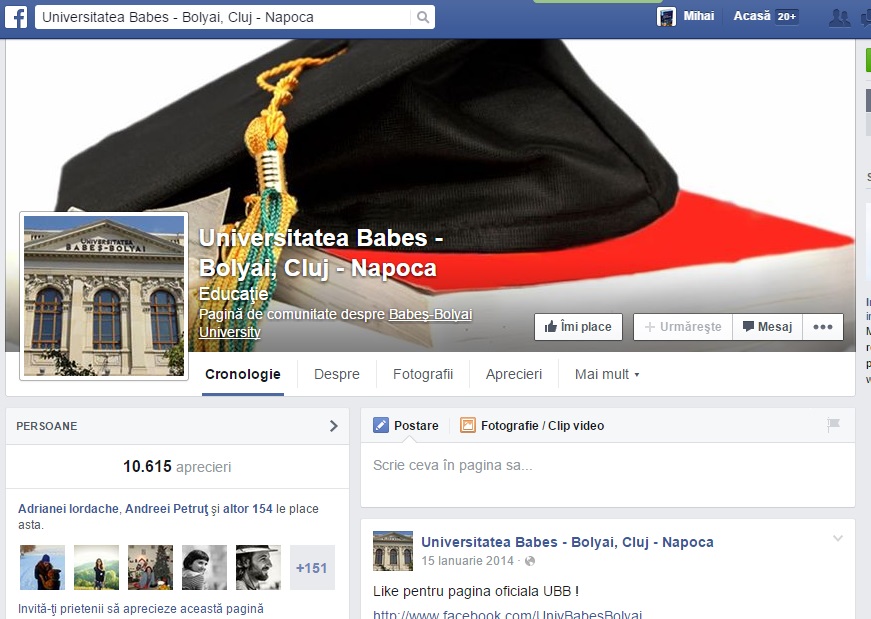 Super-oferta ”Universității Babeș-Bolyai” pe Facebook. Asta da, comunitate academică! (Galerie FOTO)