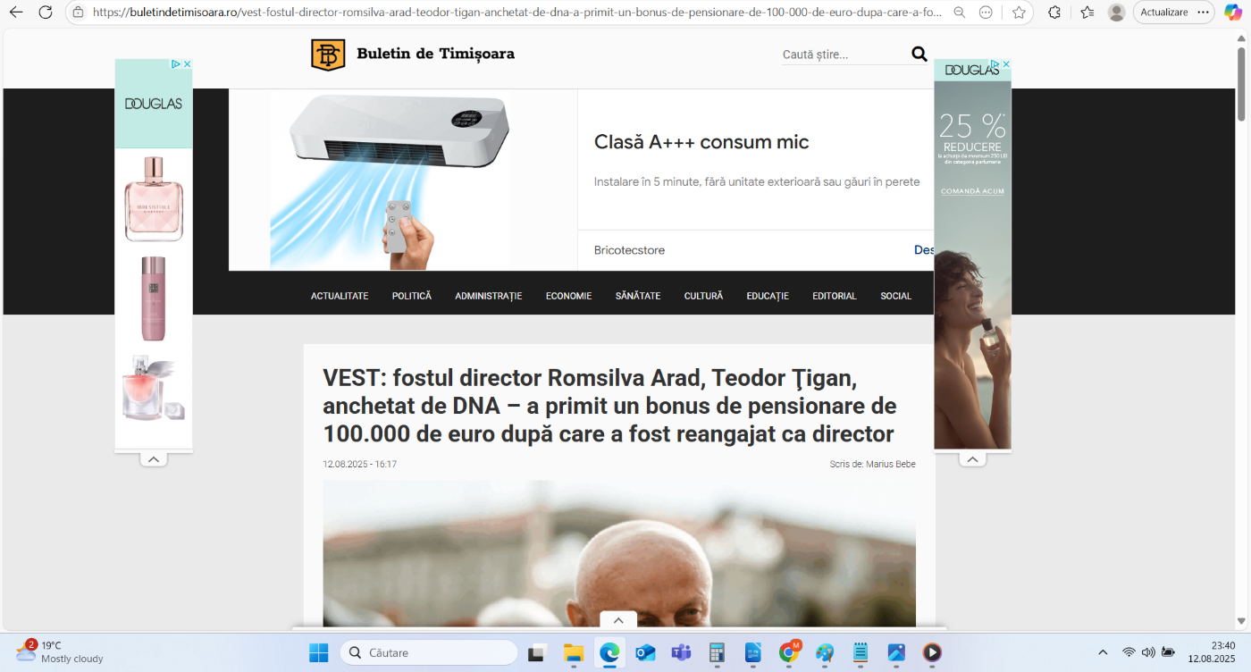 Preluare anchetă dezvăluiri România Curată despre directorii Romsilva pe Buletin de Timișoara