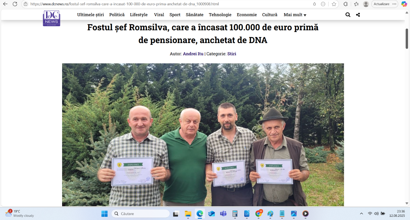 Preluare anchetă dezvăluiri România Curată despre directorii Romsilva pe DC News