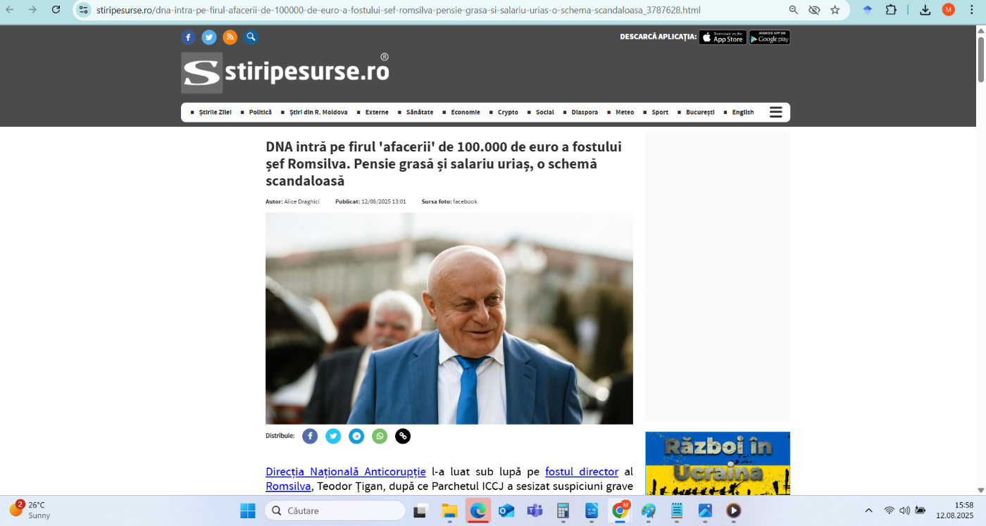 Preluare anchetă dezvăluiri România Curată despre directorii Romsilva pe Știri pe surse