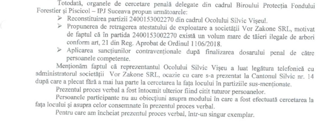 Poliția propune retragerea atestatului de exploatare forestieră pentru Vor Zakone