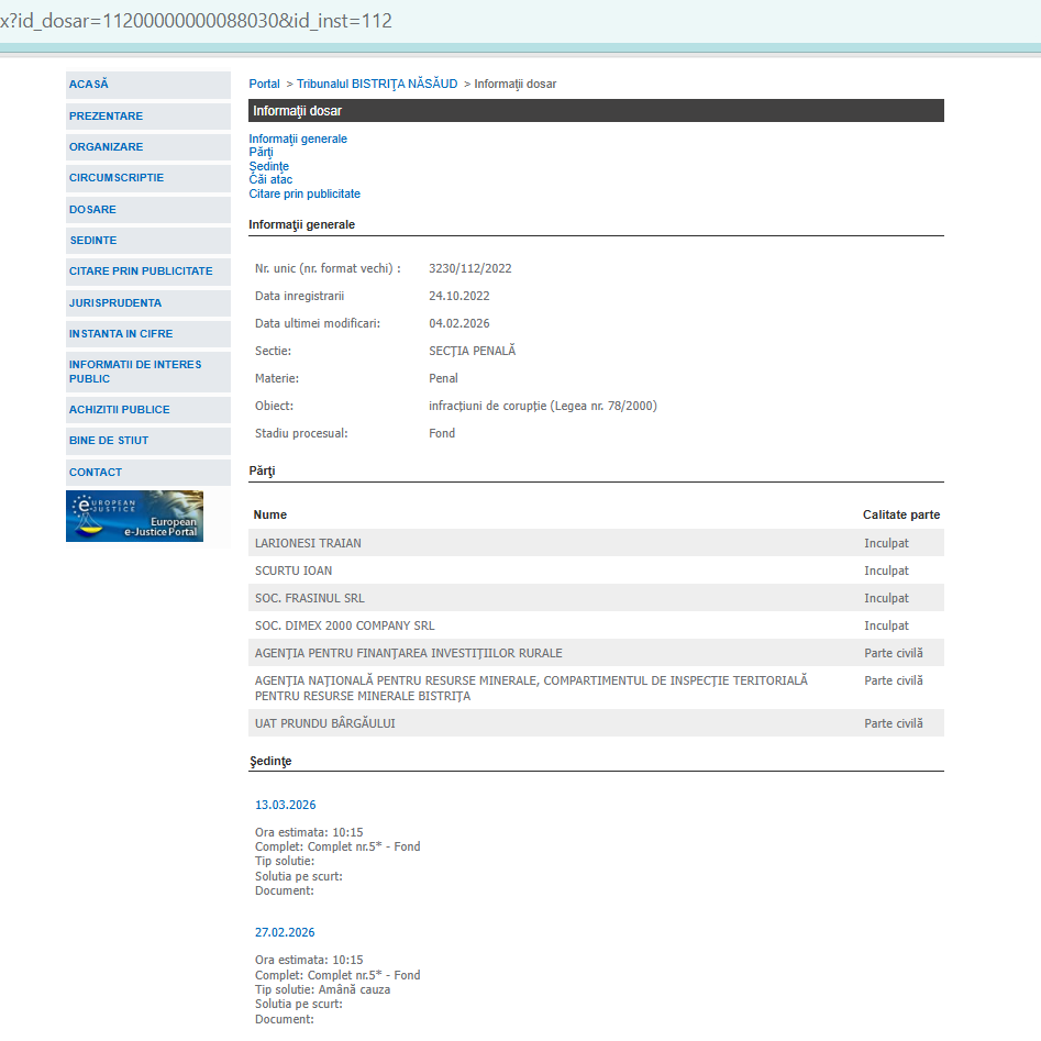 Dosar Larionesei Frasinul Scurtu Dimex 1