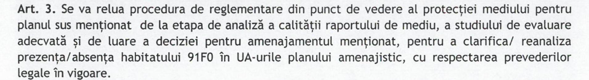 Procedura reglementare Zamostea