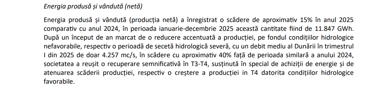 Cauzele scăderii producției hidroenergetice