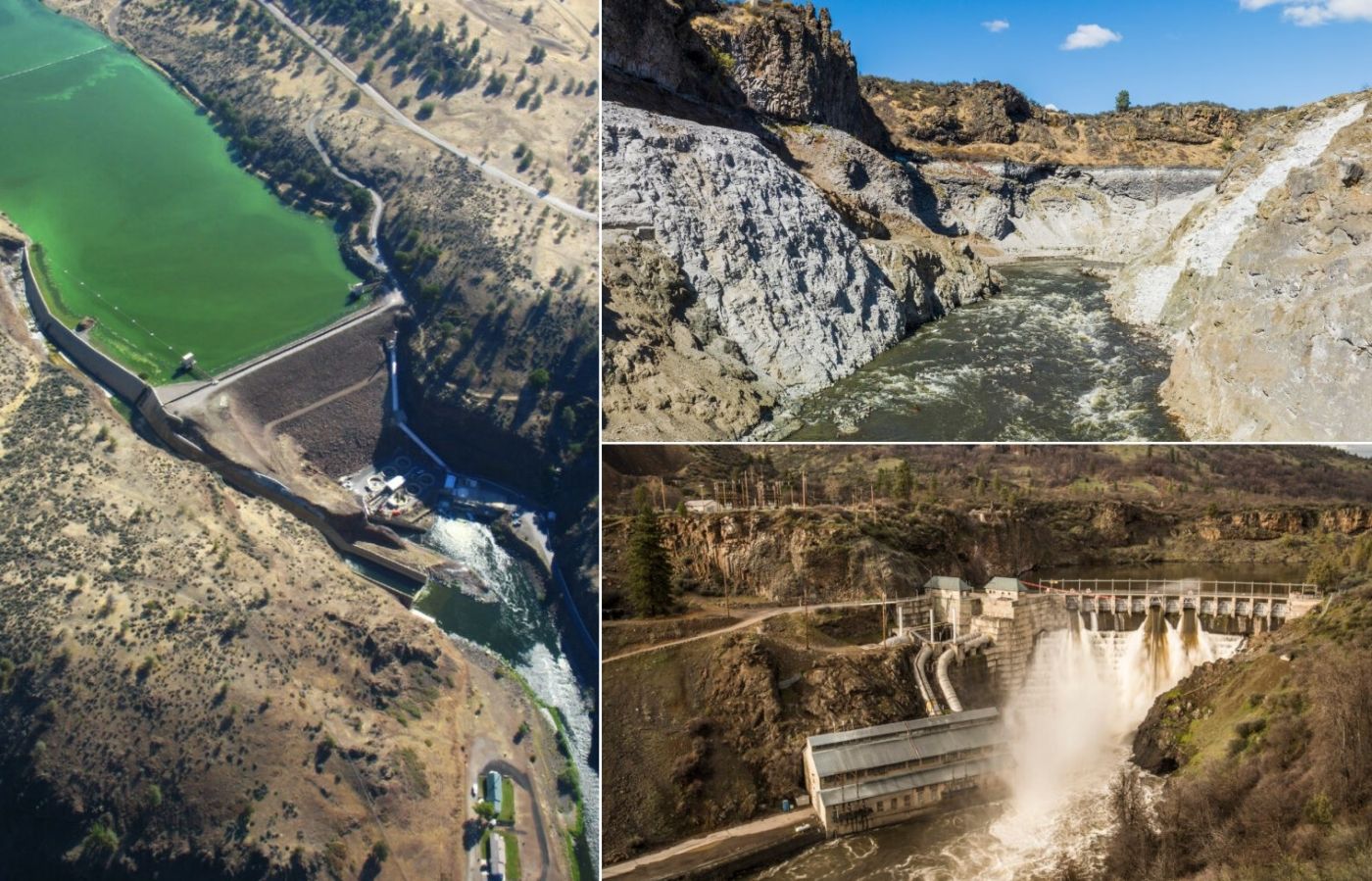 Klamath, înainte și după demolare