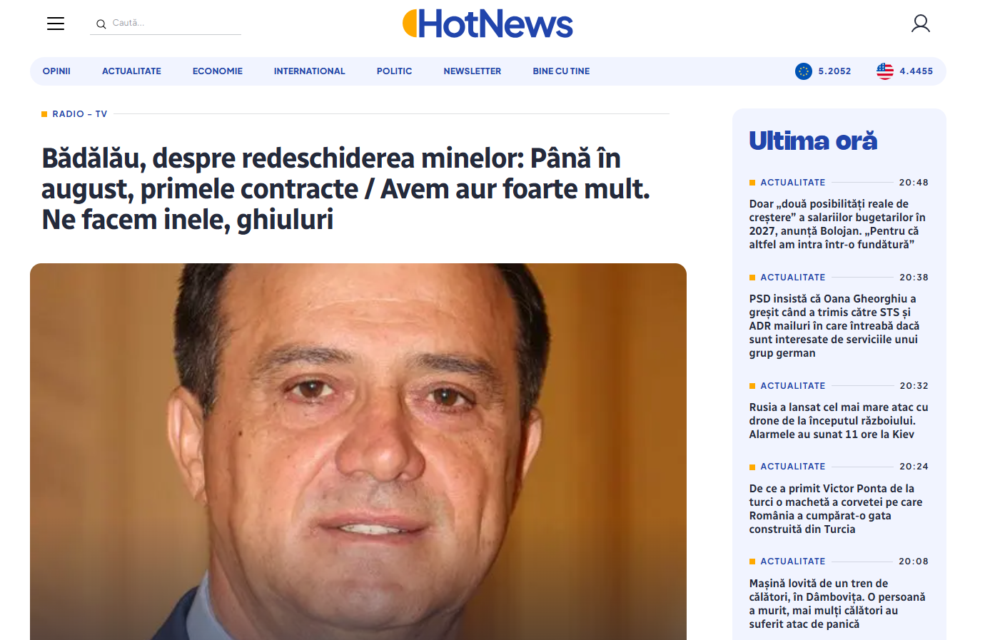 Nicolae Bădălău și redischiderea minelor de aur, aprilie 2019