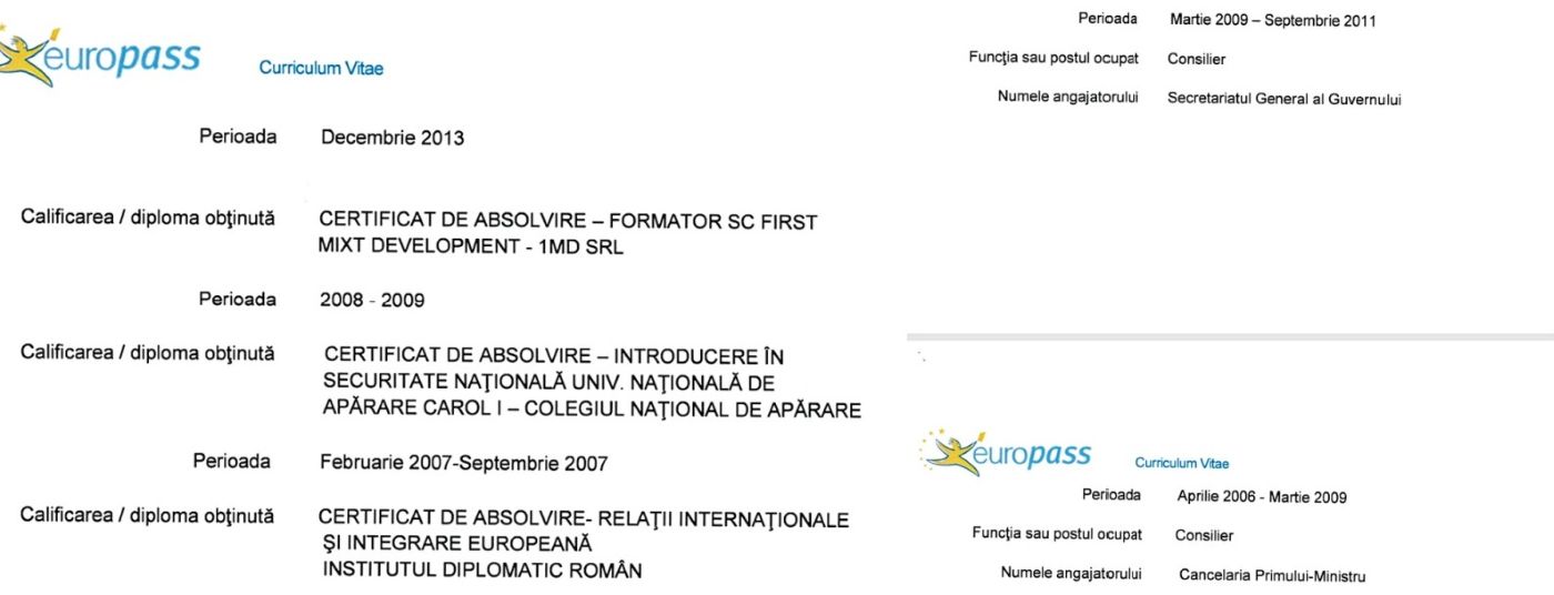 CV securist Ministrul desemnat al Mediului Teodor Dulceață