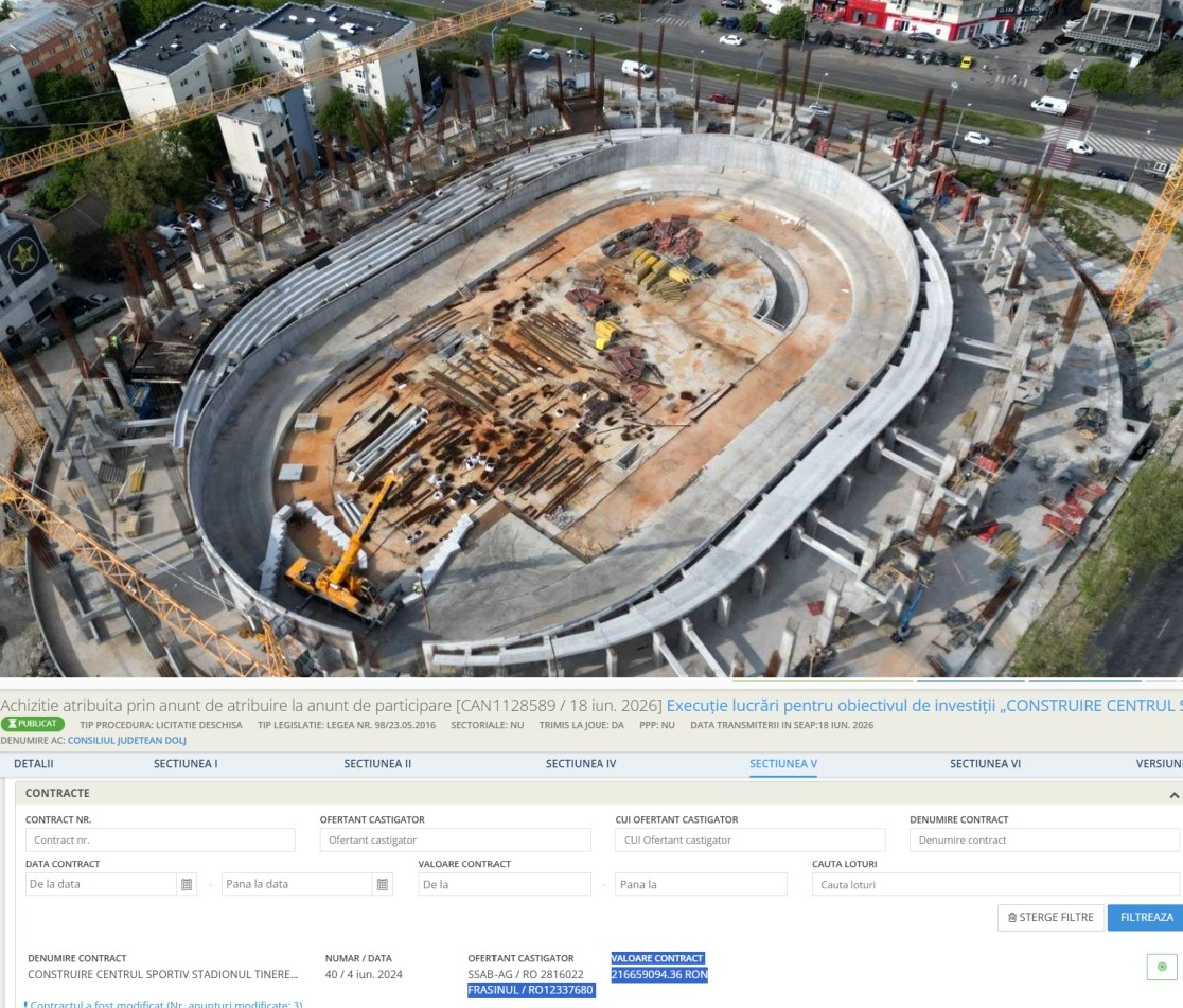Complex Sportiv Tineretului, Frasinul