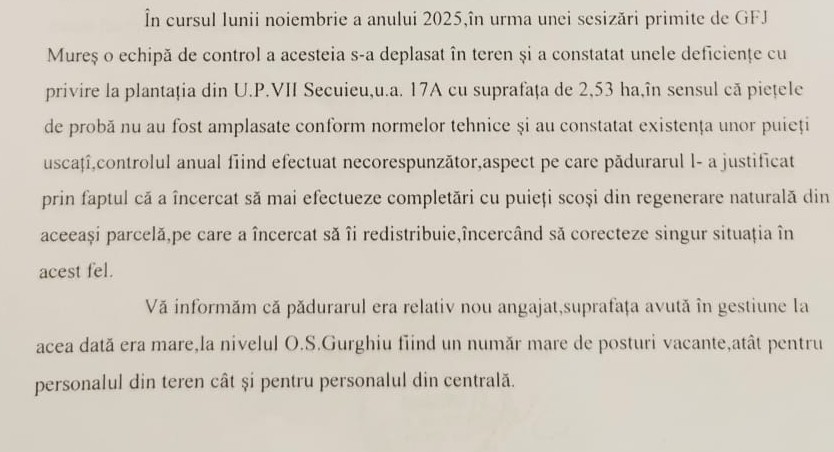 Informare OS Gurghiu DS Mureș