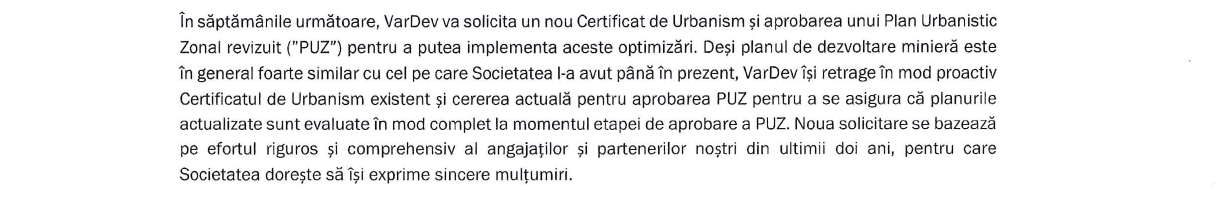 Retragere proces avizare Certej